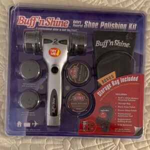 Buff'n Shine Battery Powered Shoe Polishing Kit - sealed Packaging. Never opened